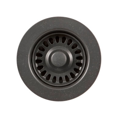 Houzer 190-9265 Kitchen Sink Basket Strainer for 3.5-Inch Drain Openings, Matte Black