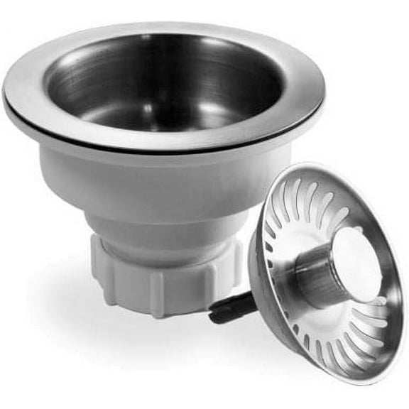 Houzer 190-9400 EZ Grip Push-Pop Sink Strainer, 3.5 inch Basket