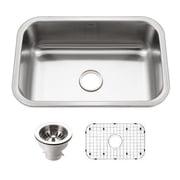 Houzer Belleo 27 in Stainless Steel Topmount Single Bowl Kitchen Sink with Strainer and Grid - BSS-2700