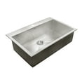 thumbnail image 1 of Houzer Bellus 33 in Stainless Steel Topmount 1-hole Single Bowl Kitchen Sink with Strainer and Grid - BLS-3322, 1 of 7