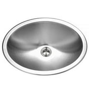 Houzer CH-1800-1 17-3/4" x 13-9/16" Stainless Steel Undermount Oval Bowl Lavatory Sink