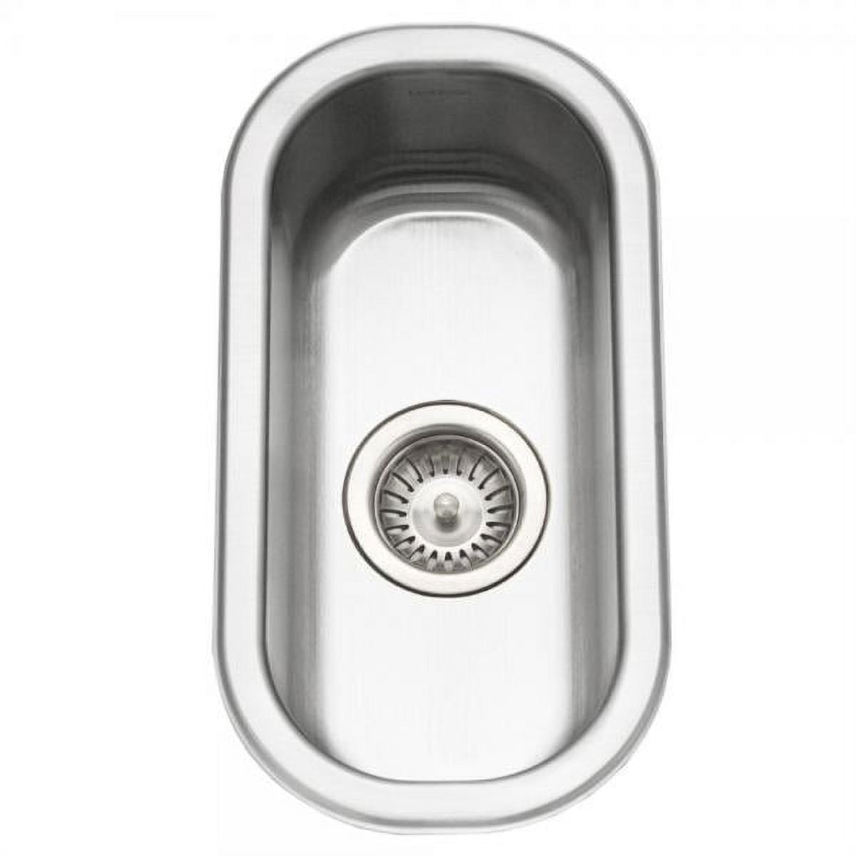 Compact Stainless Steel Undermount Bar Sink with Satin Finish