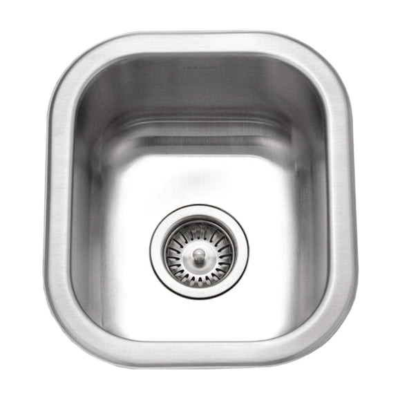 Houzer Club 13 inch Stainless Steel Undermount Small Bar and Prep Sink with Strainer - CS-1307-1