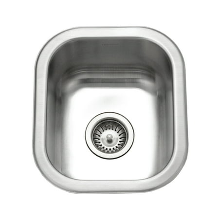 Houzer Club 13 in Stainless Steel Undermount Single Bowl Bar Sink with Strainer - CS-1307-1