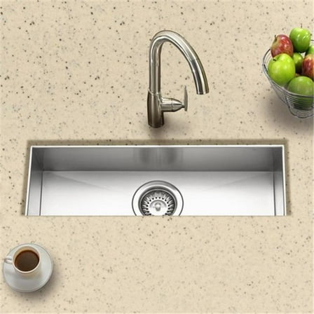 Houzer  Contempo Trough Series Undermount Stainless Steel Bar & Prep Sink
