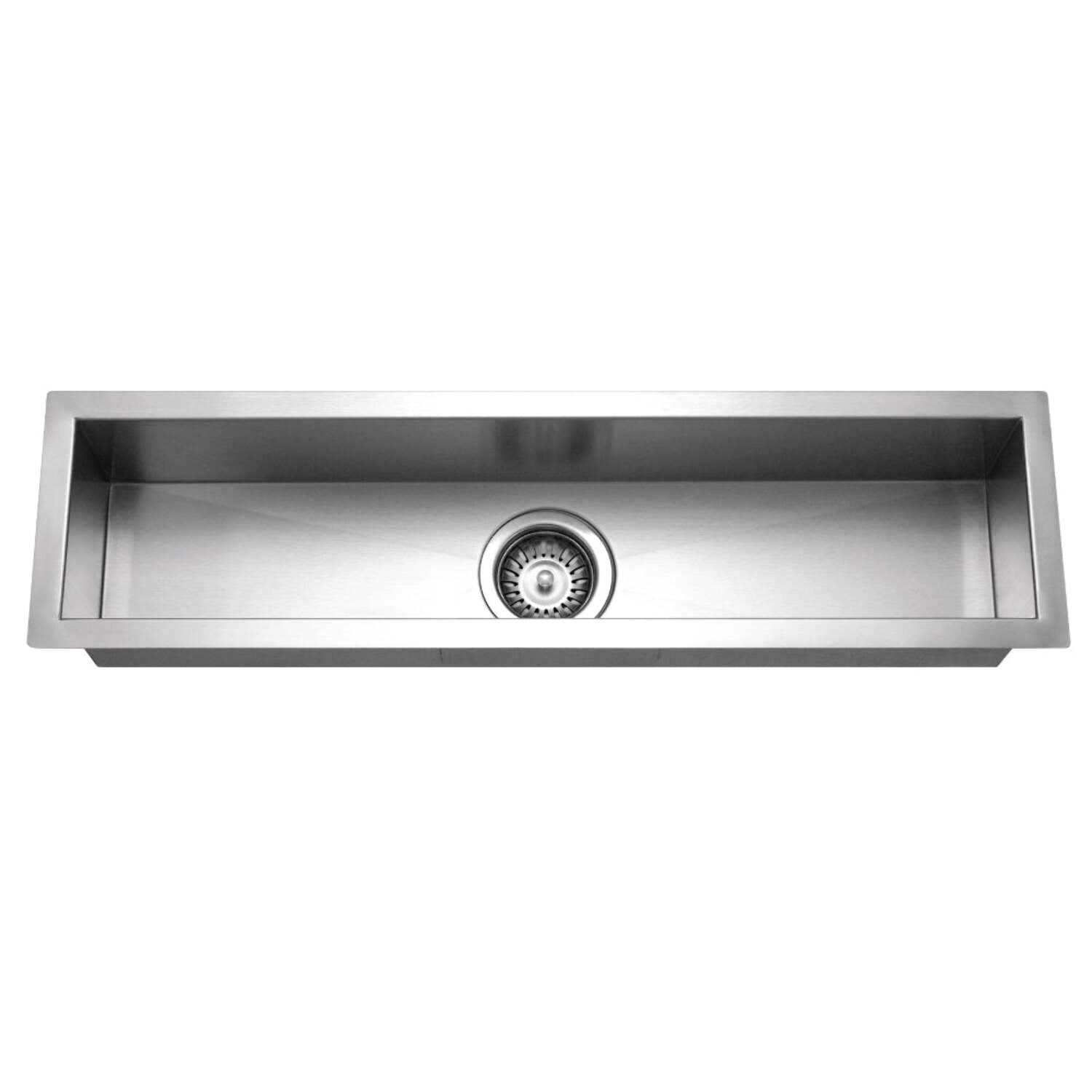 Houzer Contempo Trough 32 inch Stainless Steel Undermount Single Bowl Bar Sink with Strainer & Grid - CTB-3285