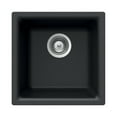 thumbnail image 1 of Houzer E-100 MIDNITE Quartztone 16" Midnite Granite Composite Topmount or Undermount Single Bowl Bar Sink, 1 of 7