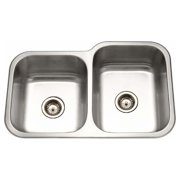 Houzer EC-3208SL-1 Elite 60/40 Double Bowl Stainless Steel Sink