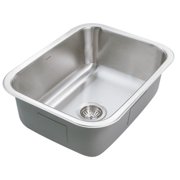 Houzer ES-2408-1 23-3/16" x 17-15/16" 23-3/16" x 17-15/16" Stainless Steel Undermount Single Bowl Kitchen Sink
