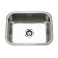 thumbnail image 1 of Houzer Elite 24 in Stainless Steel Undermount Single Bowl Kitchen Sink with Strainer - ES-2408-1, 1 of 6