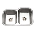 thumbnail image 1 of Houzer Elite 32 in Stainless Steel Undermount 60/40 Double Small Left Bowl Kitchen Sink with Strainer - EC-3208SL-1, 1 of 6