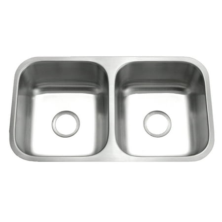 Houzer Eston 31 in Stainless Steel Undermount 50/50 Double Bowl Kitchen Sink - STD-2100-1