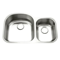 Houzer Eston 32 in Stainless Steel Undermount 70/30 Double Small Right Bowl Offset Kitchen Sink - STC-2200SR-1