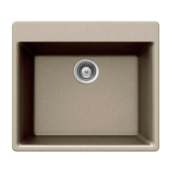 Houzer G-100-TAUPE 23.62" x 20.87" x 8.66" Taupe Granite Topmount Single Bowl Kitchen Sink