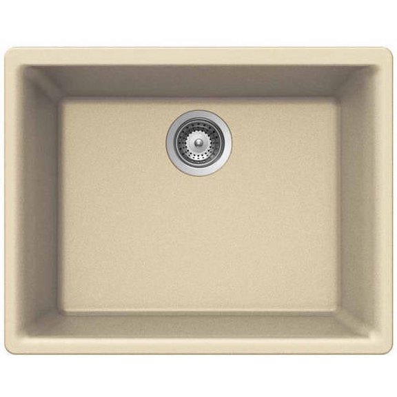 Houzer Cassiano Italian 24 inch Mocha Granite Composite Undermount Single Bowl Kitchen Sink - G-100U SAND