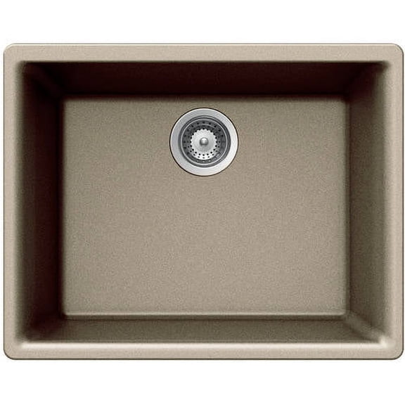 Houzer Cassiano Italian 24 inch Taupe Granite Composite Undermount Single Bowl Kitchen Sink - G-100U TAUPE
