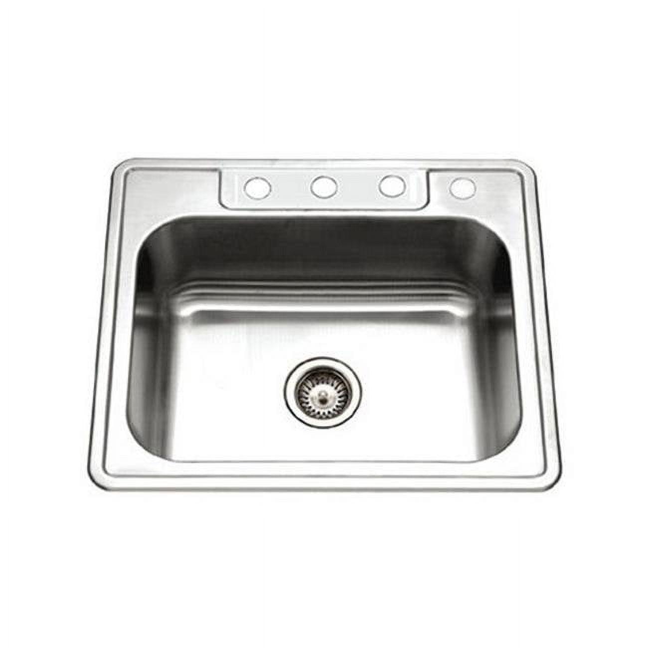 Houzer Stainless Steel Topmount Single Bowl Kitchen Sink