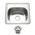 thumbnail image 1 of Houzer Hospitality 15 in Stainless Steel Topmount Single Bowl Bar Sink with Strainer - 1515-6BS-C, 1 of 4