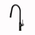 thumbnail image 1 of Houzer KEV-151-MB Matte Black Stainless Steel Single Hole Kitchen Sink Faucet with Pull Down Sprayer, 1 of 9