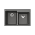 thumbnail image 1 of Houzer M-175 SLATE 33" x 22" Granite Composite Topmount 60/40 Double Bowl Kitchen Sink, 1 of 7