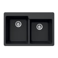thumbnail image 1 of Houzer Quartztone 33 in Midnite Granite Composite Topmount 60/40 Double Bowl Kitchen Sink - M-175 MIDNITE, 1 of 6
