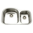 thumbnail image 1 of Houzer MC-3210SR-1 Medallion Undermount Double Bowl Kitchen Sink Stainless Steel, 1 of 9