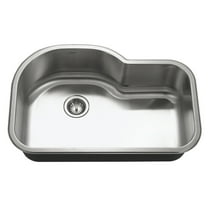 Houzer Medallion Designer 32 in Stainless Steel Undermount Single Bowl Kitchen Sink with Strainer - MH-3200-1