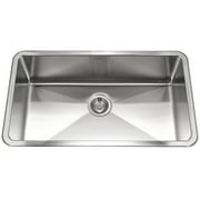 Houzer NOG-4150-UN 31" x 18" Stainless Steel Undermount Large Single Bowl Kitchen Sink
