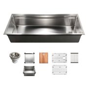 Houzer NVS-6500 45" x 17-13/16" 45" x 18" Stainless Steel Undermount Kitchen Sink with Interchangeable Accessories