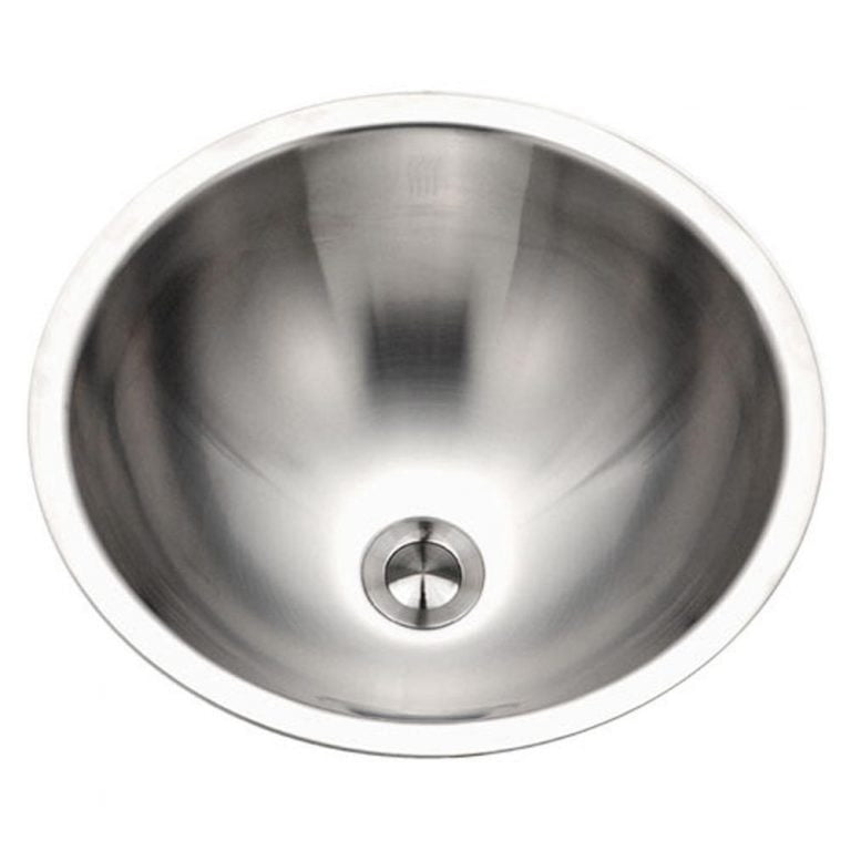 Opus 16" Stainless Steel Round Topmount Bathroom Sink