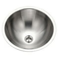 thumbnail image 1 of Houzer Opus 16 in Stainless Steel Topmount Single Round Bowl Bathroom Sink with Overflow Assembly - CRTO-1620-1, 1 of 5