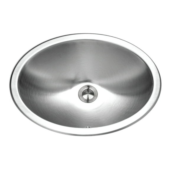 Houzer Opus 18 in Stainless Steel Topmount Single Oval Bowl Bathroom Sink with Overflow Assembly - CHTO-1800-1