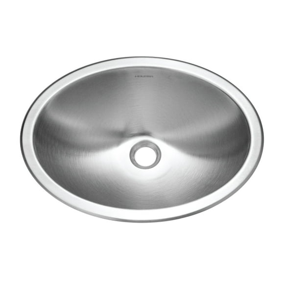 Houzer Opus 18 in Stainless Steel Topmount Single Oval Bowl Bathroom Sink without Overflow - CHT-1800-1