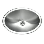Houzer Opus 18 in Stainless Steel Undermount Single Oval Bowl Bathroom Sink with Overflow Assembly - CHO-1800-1