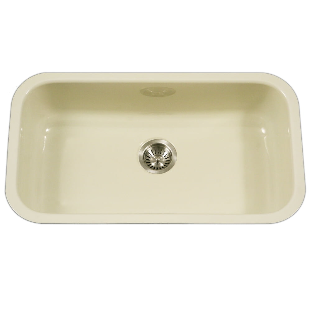 Houzer PCG-3600 BQ 30-7/8" x 17-5/16" Porcelain Enamel Steel Undermount ...