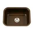 thumbnail image 1 of Houzer PCS-2500 ES Porcela Undermount Rectangular Single Kitchen Sink Espresso, 1 of 8
