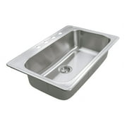 Houzer PGS-3122-4-1 33" x 22" Stainless Steel Topmount 4-Hole Large Single Bowl Kitchen Sink