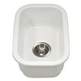 thumbnail image 1 of Houzer Platus 13 in White Fireclay Undermount Rectangle Single Bowl Bar Sink - PTB-1318 WH, 1 of 7