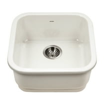 Houzer Platus 19 in Biscuit Fireclay Undermount Square Single Bowl Bar Sink - PTB-1919 BQ