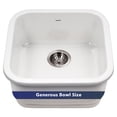 thumbnail image 1 of Houzer Platus 19 in White Fireclay Undermount Square Single Bowl Bar Sink - PTB-1919 WH, 1 of 9