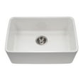 thumbnail image 1 of Houzer Platus 24 in White Fireclay Undermount Single Bowl Kitchen Sink - PTU-2400 WH, 1 of 8
