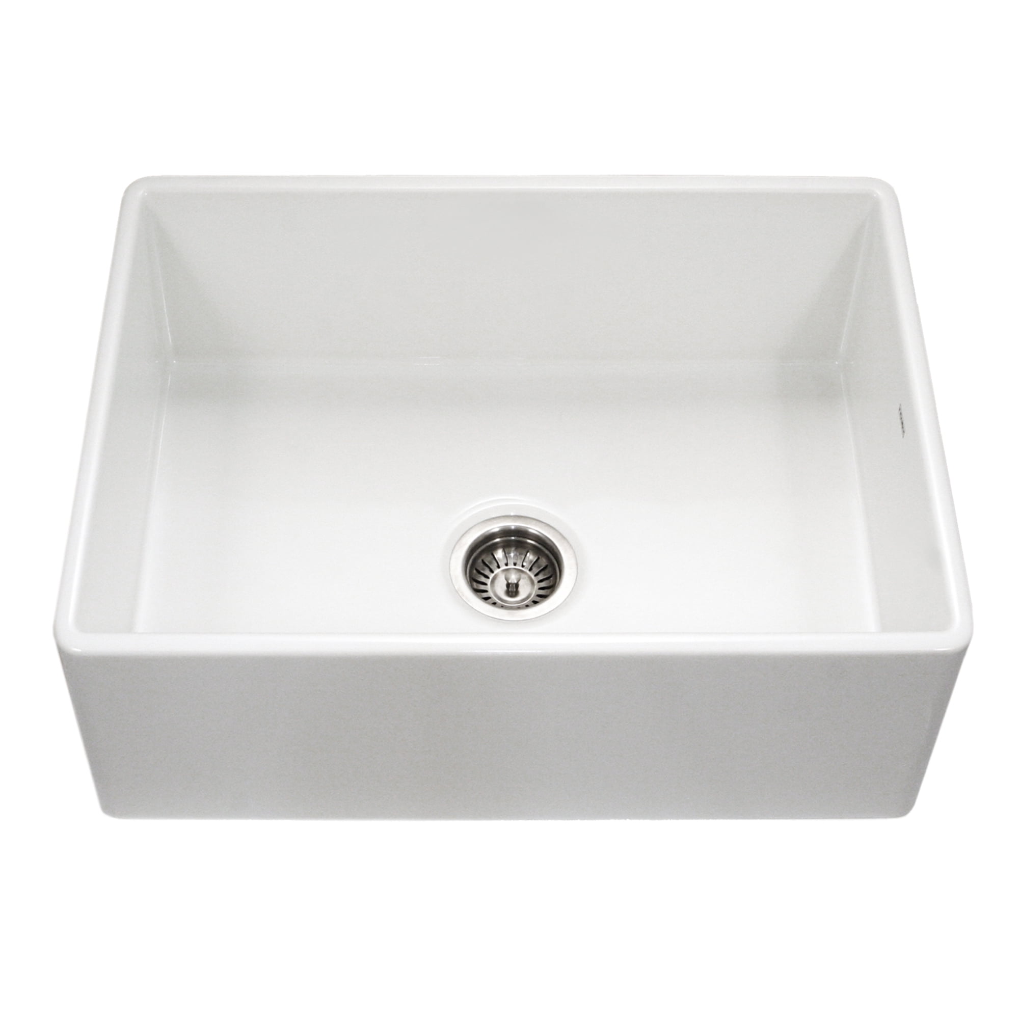 Elegant Farmhouse 30" White Fireclay Undermount Single Bowl Kitchen Sink