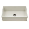 thumbnail image 1 of Houzer Platus 33 in Biscuit Fireclay Apron Front Farmhouse Single Bowl Kitchen Sink - PTG-4318 BQ, 1 of 8