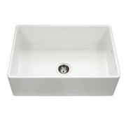 Houzer Platus 33 in White Fireclay Apron Front Farmhouse Single Bowl Kitchen Sink - PTG-4300 WH