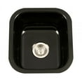 thumbnail image 1 of Houzer Porcela 17 in Black Porcelain Enamel Steel Undermount Single Bowl Bar Sink - PCB-1750 BL, 1 of 9