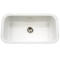 thumbnail image 1 of Houzer Porcela 31 in White Porcelain Enamel Steel Undermount Single Bowl Kitchen Sink - PCG-3600 WH, 1 of 8