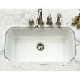 thumbnail image 1 of Houzer Porcela 31 in White Porcelain Enamel Steel Undermount Single Bowl Kitchen Sink - PCG-3600 WH, 1 of 8