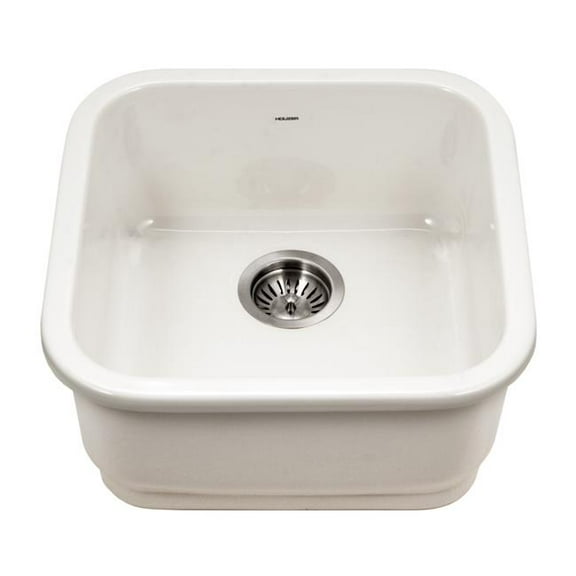Houzer Ptb-1919-C Platus 18-7/8" Undermount Single Basin Fireclay Bar Sink - Off White