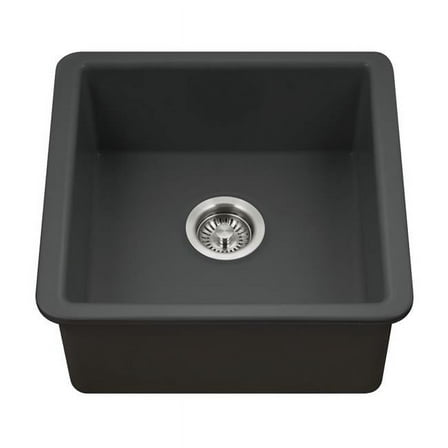 Houzer Ptb-2020-C Platus 19-1/8" Undermount Single Basin Fireclay Bar Sink - Black