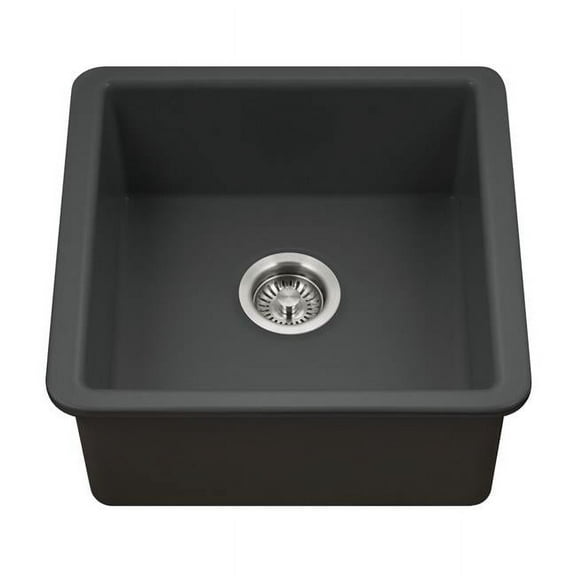 Houzer Ptb-2020-C Platus 19-1/8" Undermount Single Basin Fireclay Bar Sink - Black